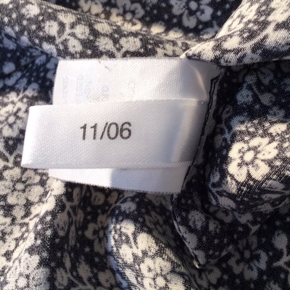 Express Design Studio Silk Floral Tie Back Blouse Sz S - Picture 10 of 12